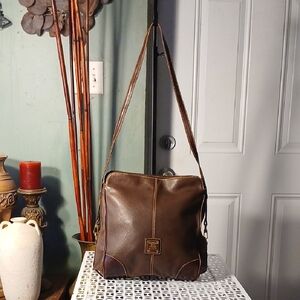 HCL Brown Leather Women's Crossbody Bag